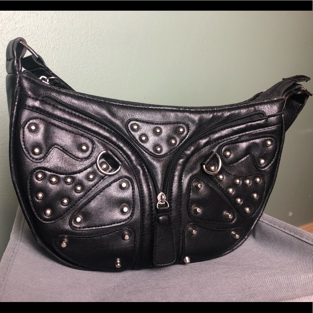 Faux Leather Purse w/ Silver Studs